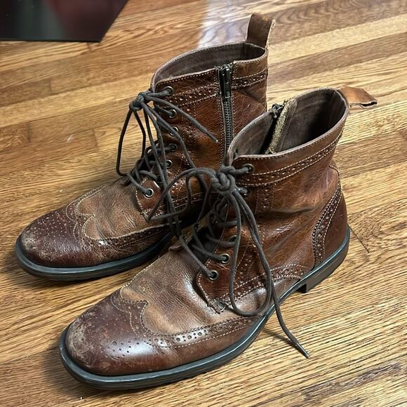Aston Grey Men’s 10 Brown Leather Boots - Picture 1 of 14